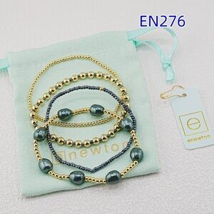 🕊️ enewton Style 4-Piece Pure Pearl Bracelet Stack